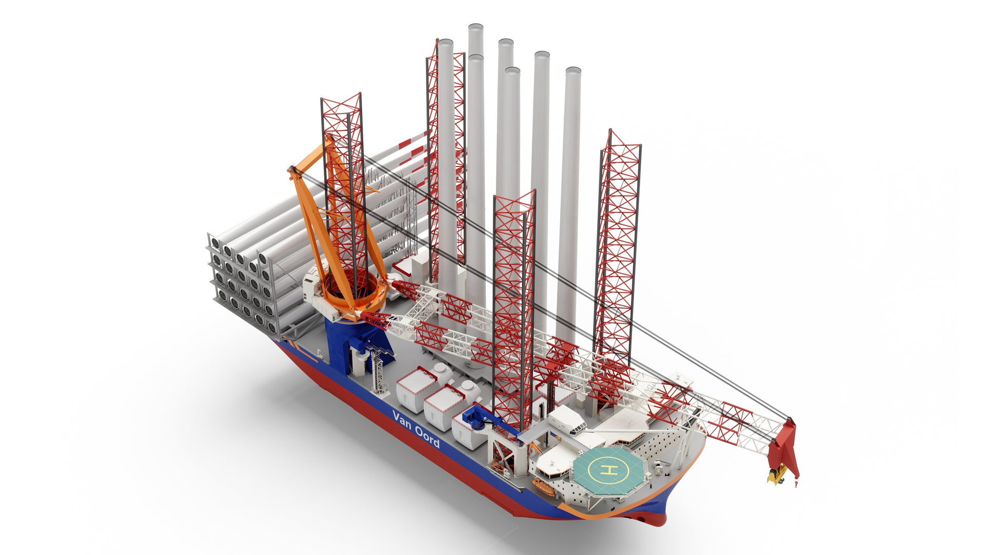 Van Oord's offshore wind installation jackup vessel