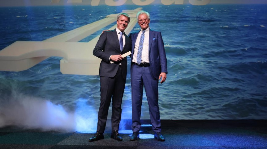 Edward Heerema and son Pieter Heerema attended the Allseas special ceremony in Rotterdam.