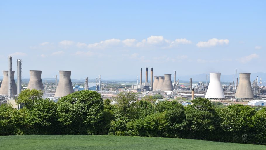 The Forties Pipeline System moves 40% of the UK&rsquo;s oil from the North Sea through Grangemouth where it is processed for distribution throughout the UK. The Grangemouth site from Inveravon Hill is pictured.
