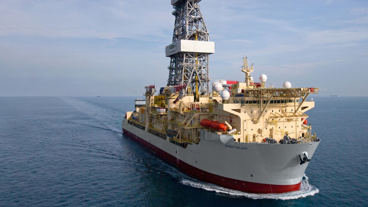 The seventh-generation drillship Noble Valiant.