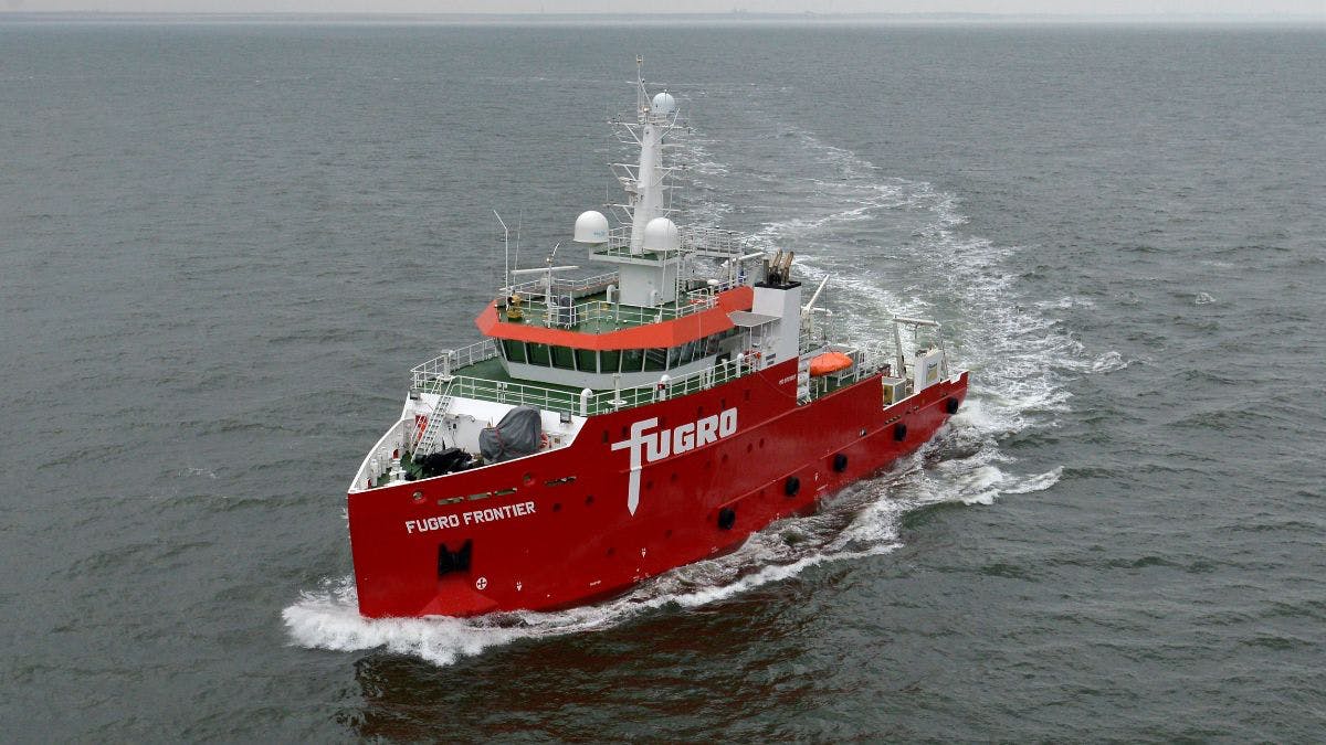Fugro's geophysical survey vessel, the Fugro Frontier, is currently on site in the Baltic Sea.