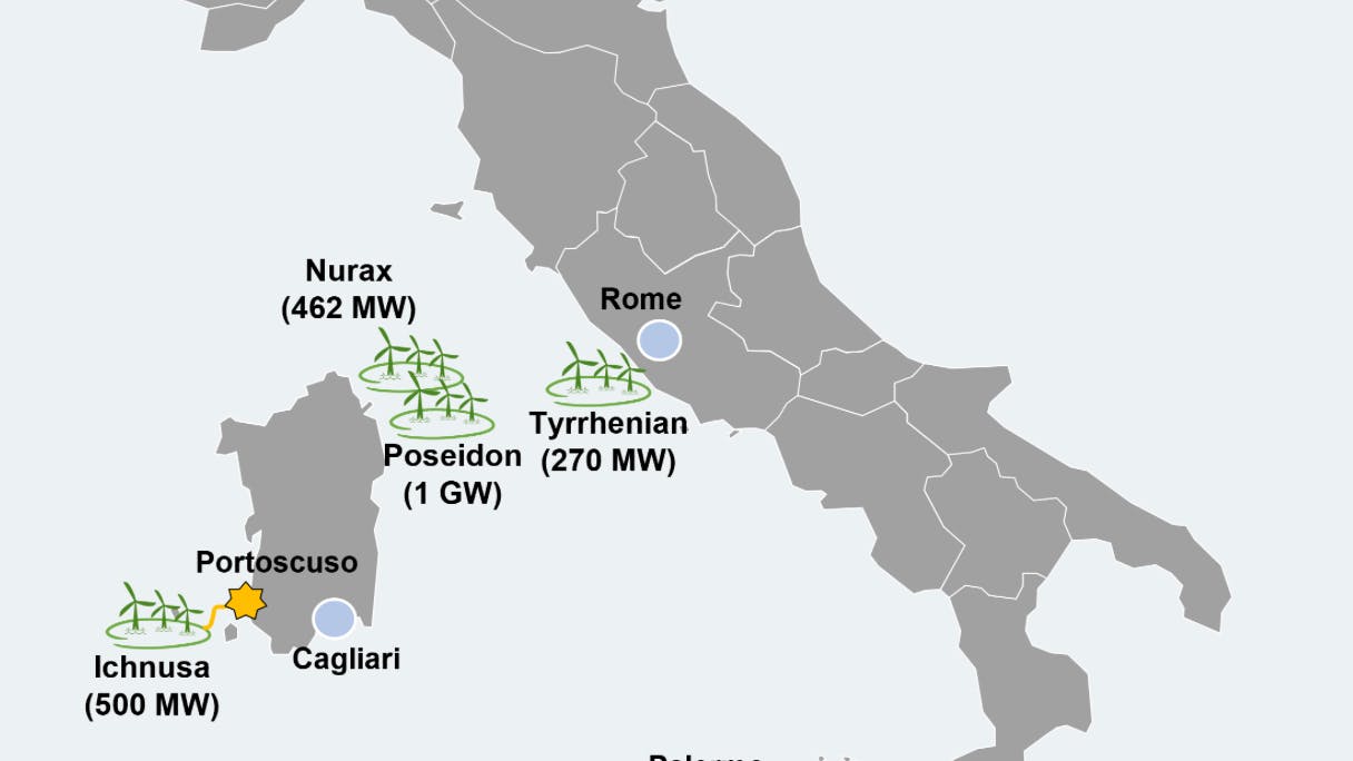 Tyrrhenian, Nurax and Poseidon are three floating wind projects in Italy belonging to the Consortium of Copenhagen Infrastructure Partner and GreenIT.