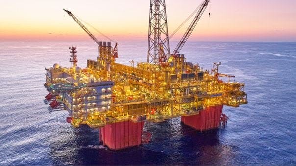 With topsides weighing about 78,000 tonnes gross and a deck size of 130 m by 120 m, the Ichthys Explorer central processing facility (pictured) is the world&rsquo;s largest semisubmersible production platform and the first in Australian waters, according to INPEX.