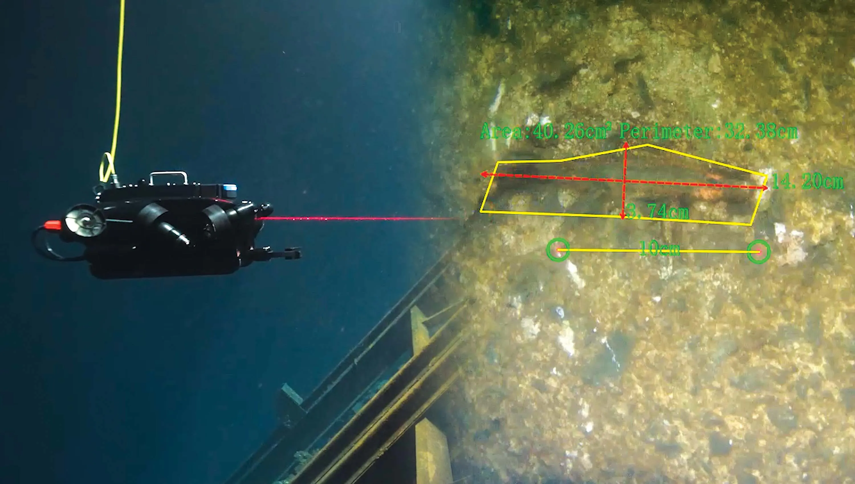 With the QYSEA measurement tool, FIFISH enables precise underwater measurements with augmented reality. With the QYSEA measurement tool, FIFISH enables precise underwater measurements with augmented reality.