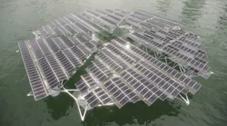 closeup of floating solar power plant closeup of floating solar power plant