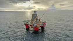 The well was drilled by the Deepsea Yantai drilling facility. The well was drilled by the Deepsea Yantai drilling facility.