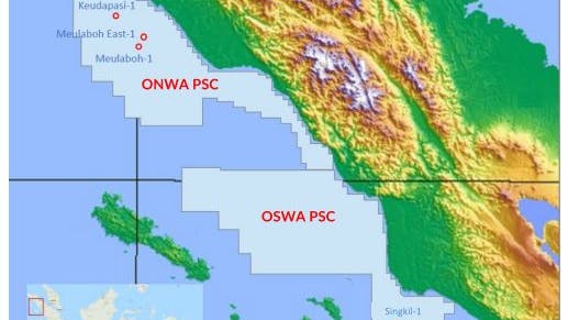 Conrad received a 75% Increase in total net attributable resources in offshore North West and South West Aceh about one year ago. The map highlights the offshore Aceh PSCs awarded to Conrad.
