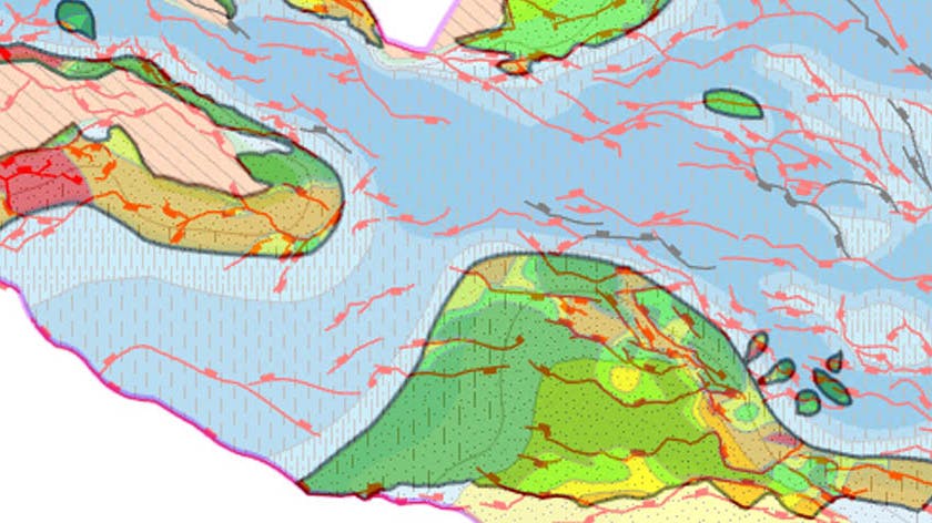 An example geological map was generated in 2021 from a study to help find the sweet spots for CO2 storage sites.