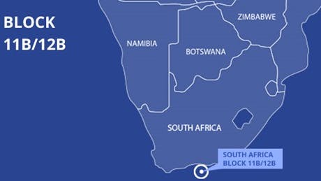 Block 11B/12B is located in the Outeniqua Basin about 175 km offshore South Africa.