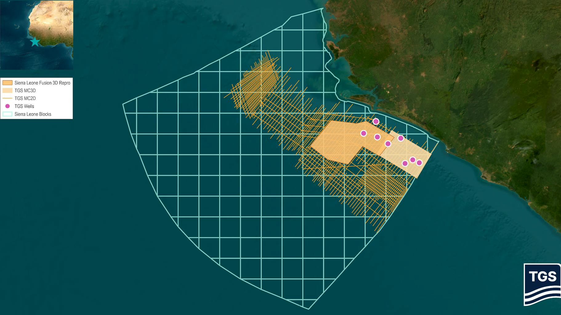 Fusion 3D seismic dataset offshore Sierra Leone