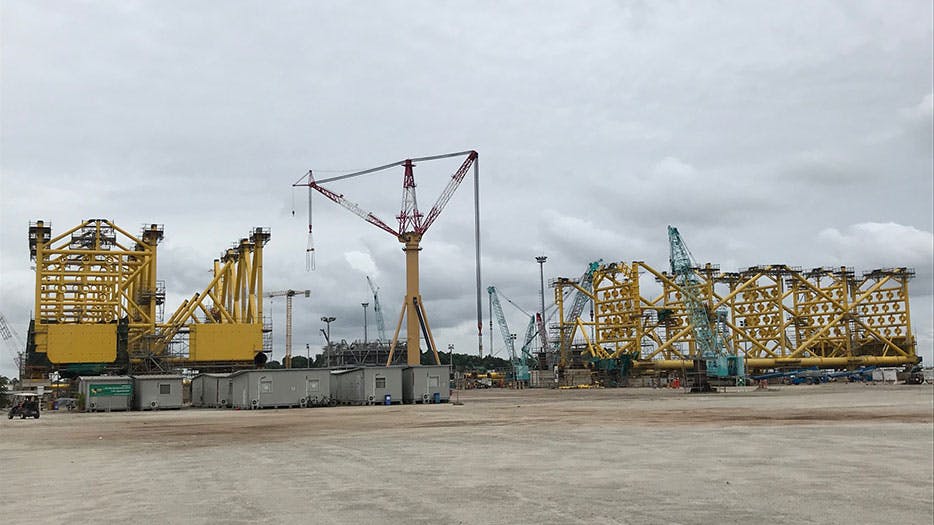 The Saipem yard in yard in Karimun, Indonesia.