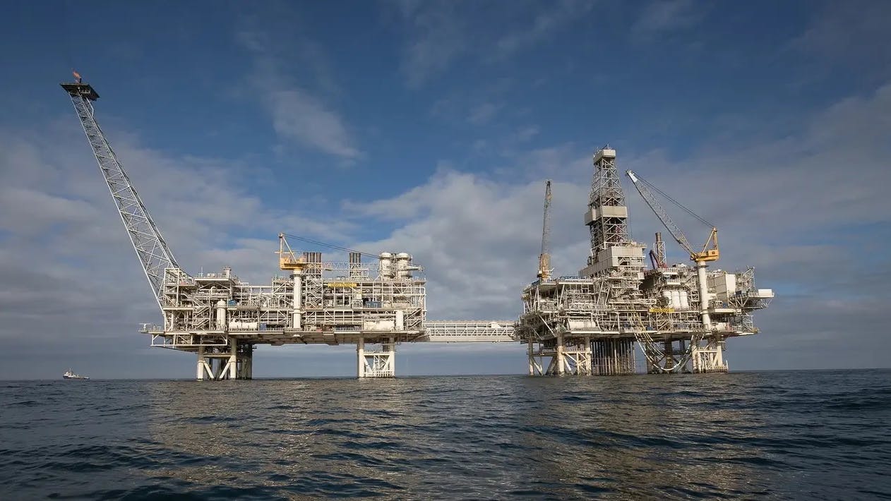 Deepwater Gunashli platform in the Caspian Sea