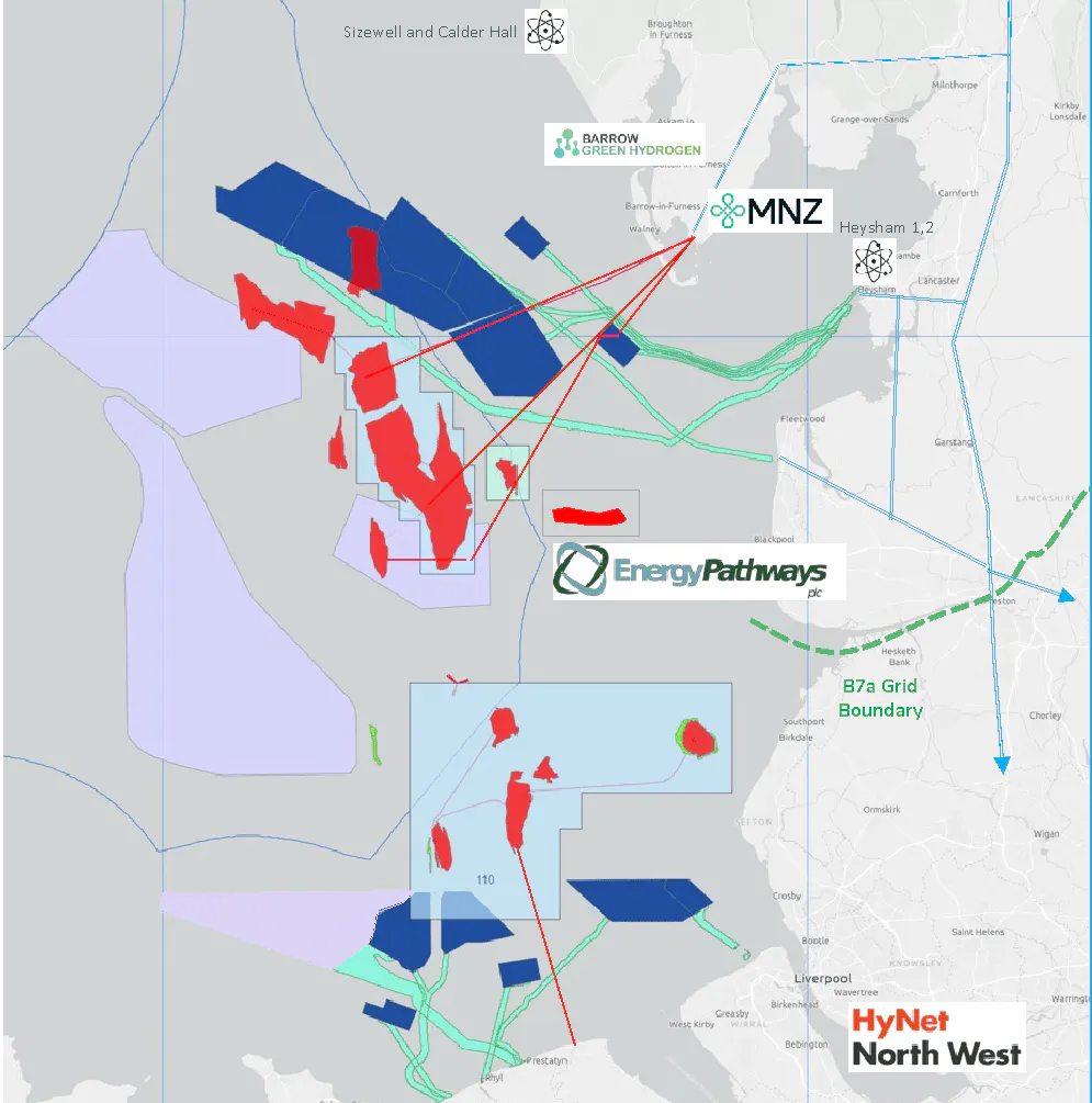 EnergyPathway&rsquo;s MESH project (Marram Energy Storage Hub) is located 11 miles from the Lancashire coast.