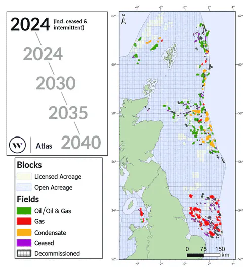 Westwood’s forecast of fields in production in 2024, 2030, 2035 and 2040, based on current investment plans Westwood’s forecast of fields in production in 2024, 2030, 2035 and 2040, based on current investment plans