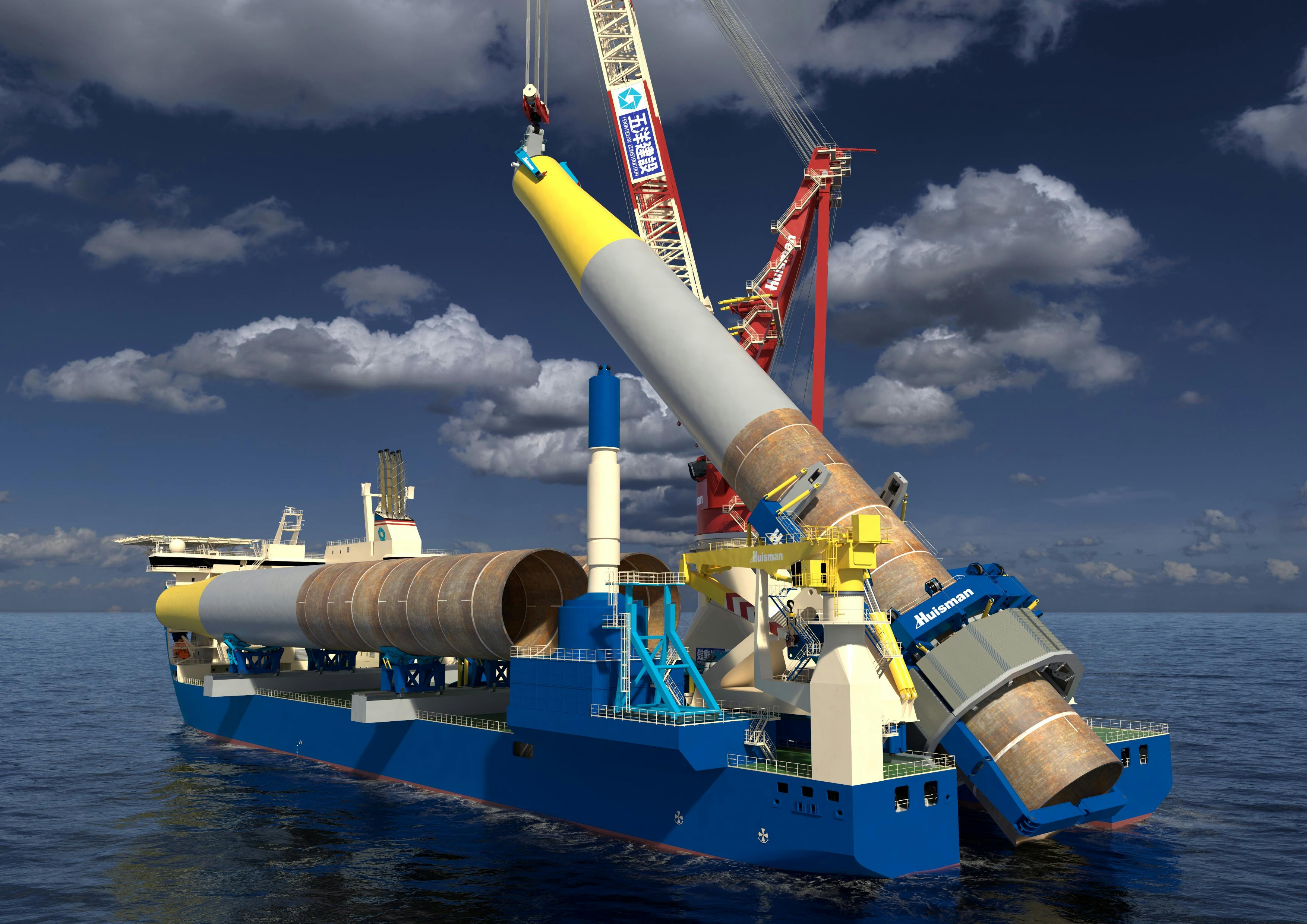 Huisman crane/gripper system