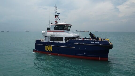 The Fervent CTV is pictured offshore