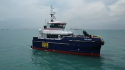 The Fervent CTV is pictured offshore The Fervent CTV is pictured offshore