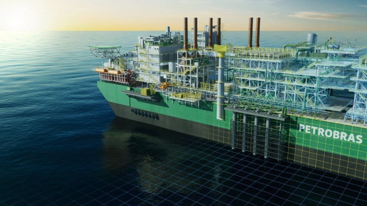 Illustration of a Petrobras FPSO