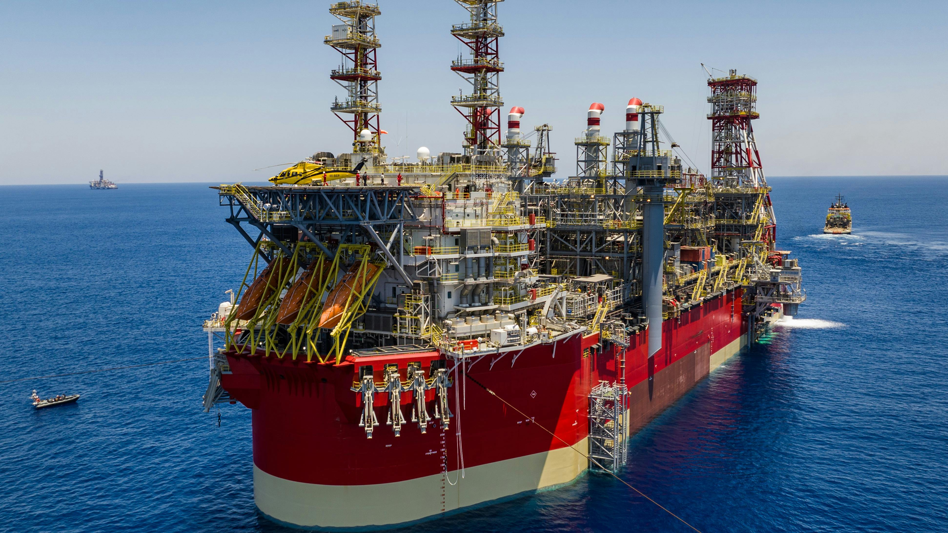 Energean Power FPSO offshore Israel.