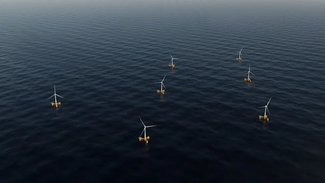 Salamander offshore wind farm with Odfjell Oceanwind's Deepsea Star