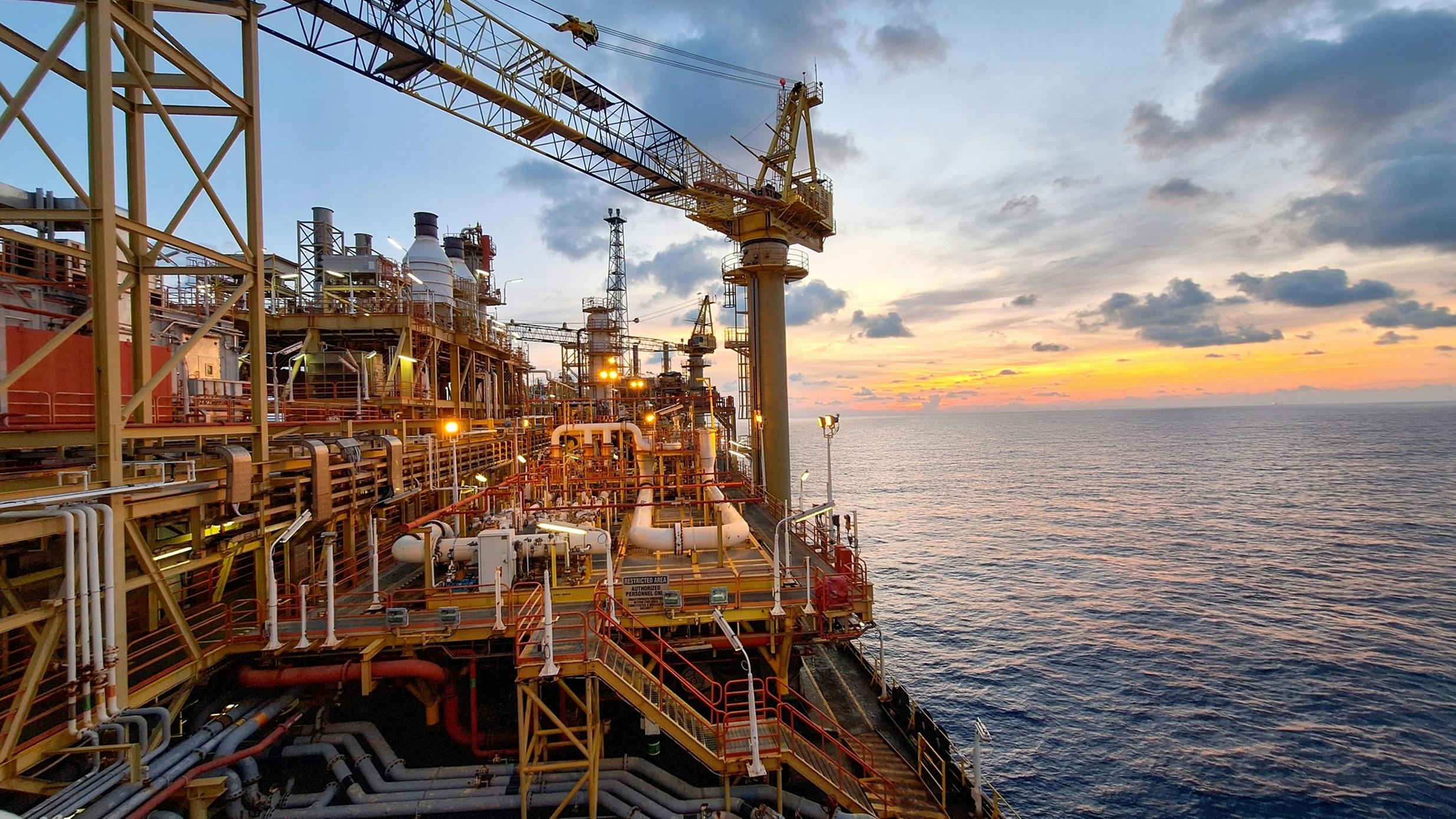 Stock art image of an offshore FPSO