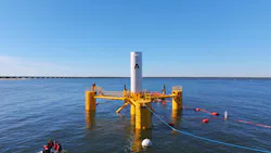 Aikido demonstrator platform in upright mode in the water Aikido demonstrator platform in upright mode in the water
