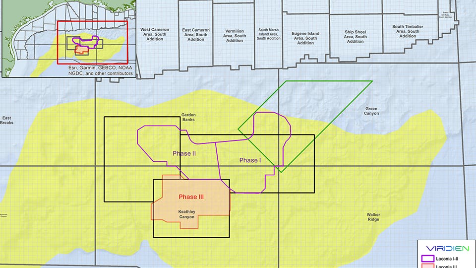 Viridien imaging Laconia III OBN dataset over US Gulf Paleogene trend