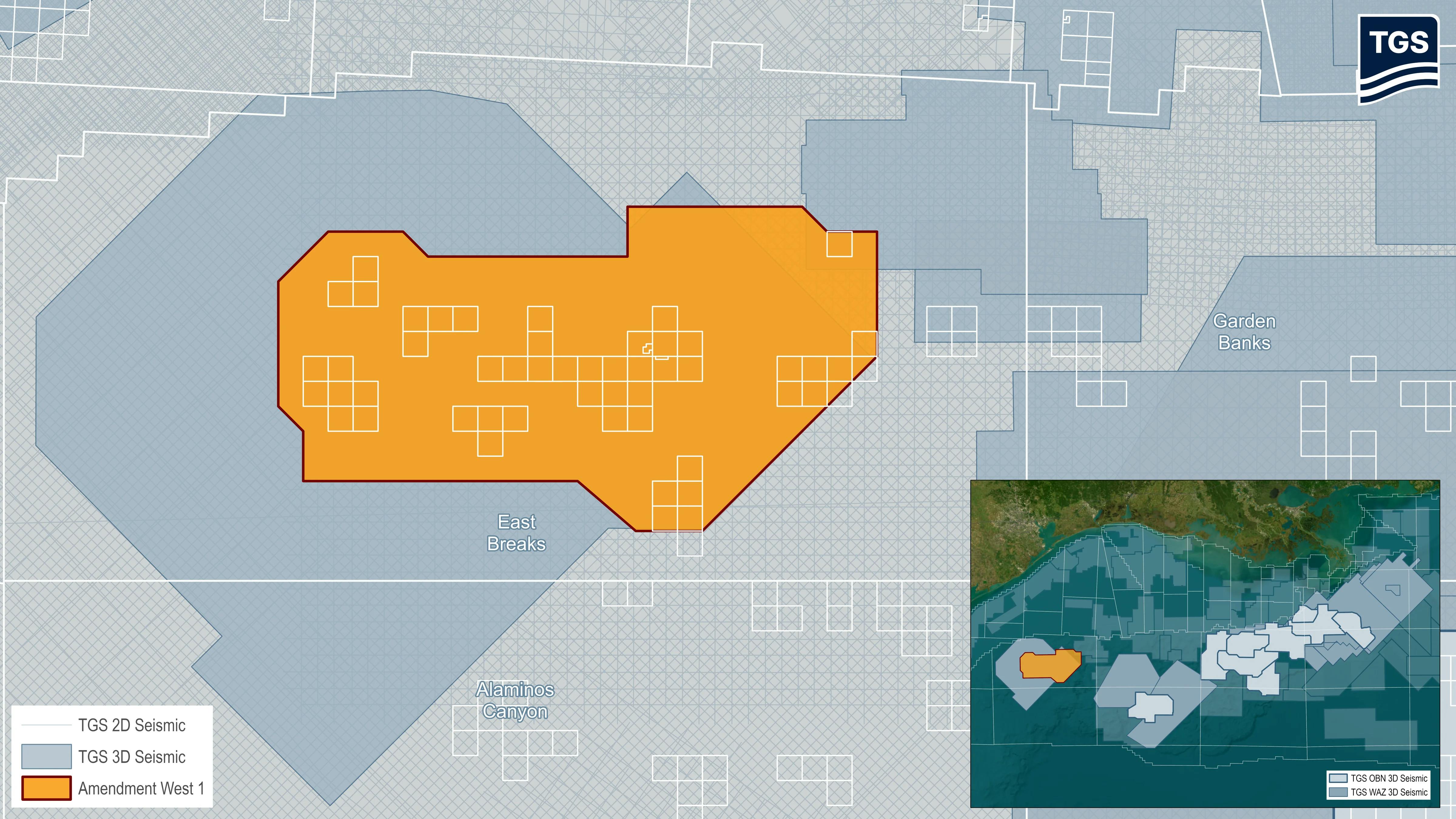 Amendment West-1 updated map by TGS