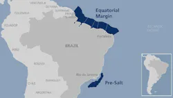 Map: Presalt and the Equatorial Margin offshore Brazil Map: Presalt and the Equatorial Margin offshore Brazil