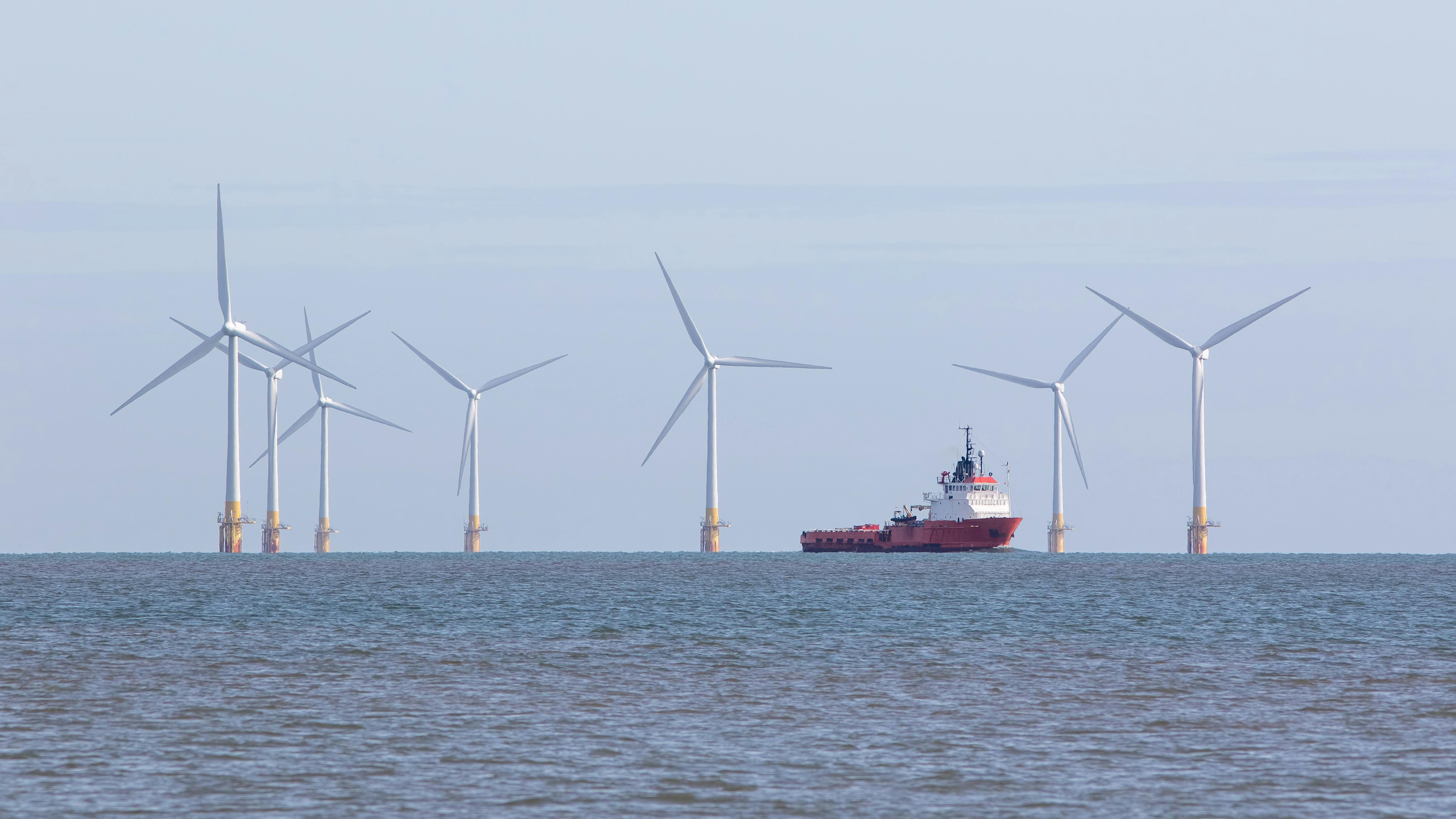 vessel assists with offshore wind operations