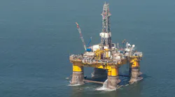 Offshore drilling rig near Namibia Offshore drilling rig near Namibia