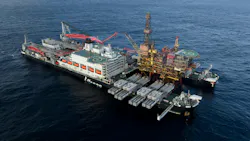 Eider Alpha topsides removal 2025 Eider Alpha topsides removal 2025