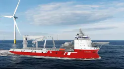 AHC subsea crane for floating wind farm construction vessel AHC subsea crane for floating wind farm construction vessel