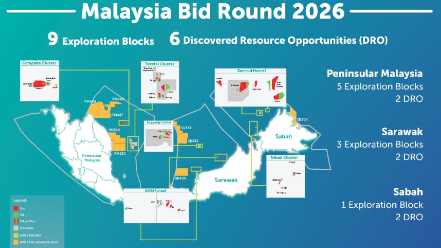 Malaysia Bid Round 2026 map