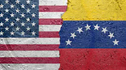 US and Venezuela flags US and Venezuela flags