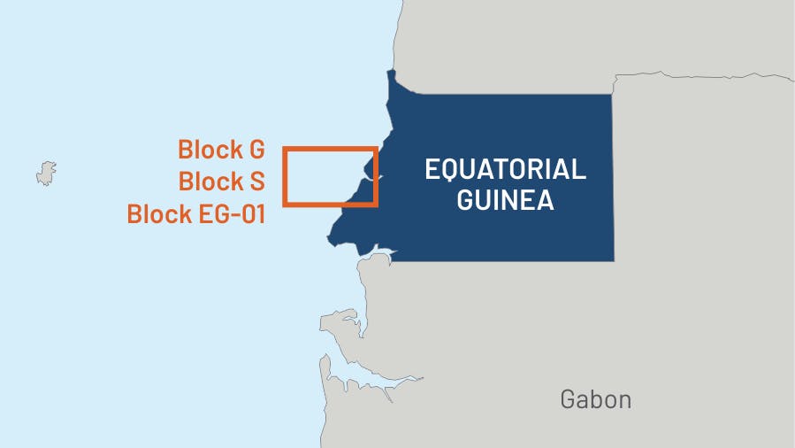 Map: offshore Equatorial Guinea