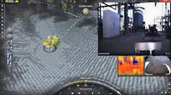 Screenshot of ExR-2.5 inspection robot carrying out its programmed inspection Screenshot of ExR-2.5 inspection robot carrying out its programmed inspection