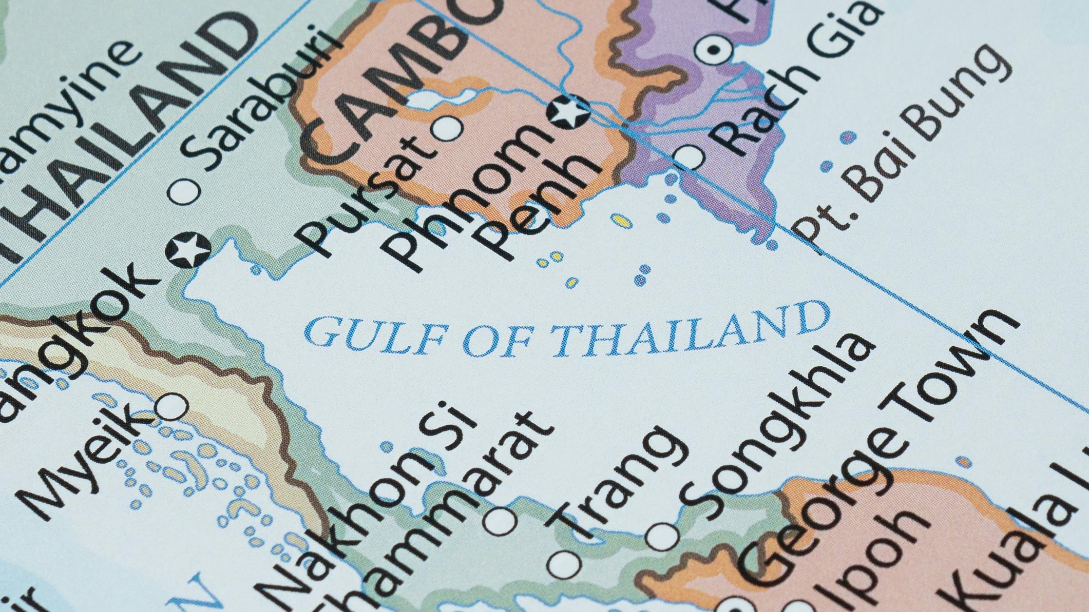 Gulf of Thailand map