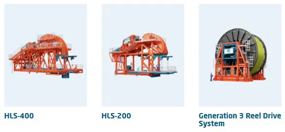 MDL horizontal lay systems and reel drive system