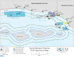 Santa Barbara Channel OCS Operations Map Santa Barbara Channel OCS Operations Map