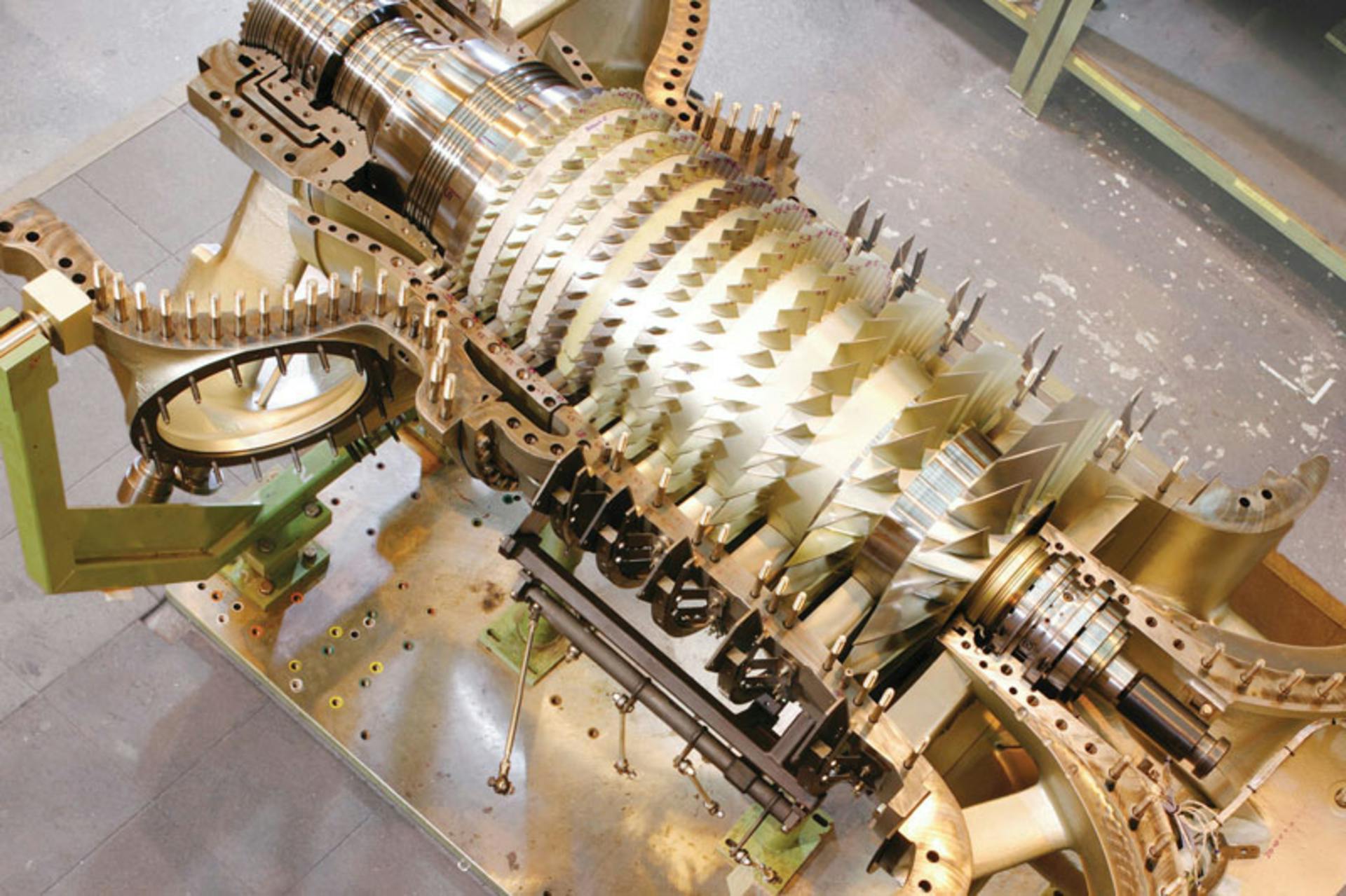 An example of an axial compressor. Image courtesy of Siemens.