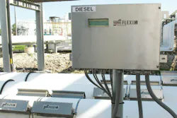 Diesel at the terminal. Image courtesy of FLEXIM Americas. Diesel at the terminal. Image courtesy of FLEXIM Americas.