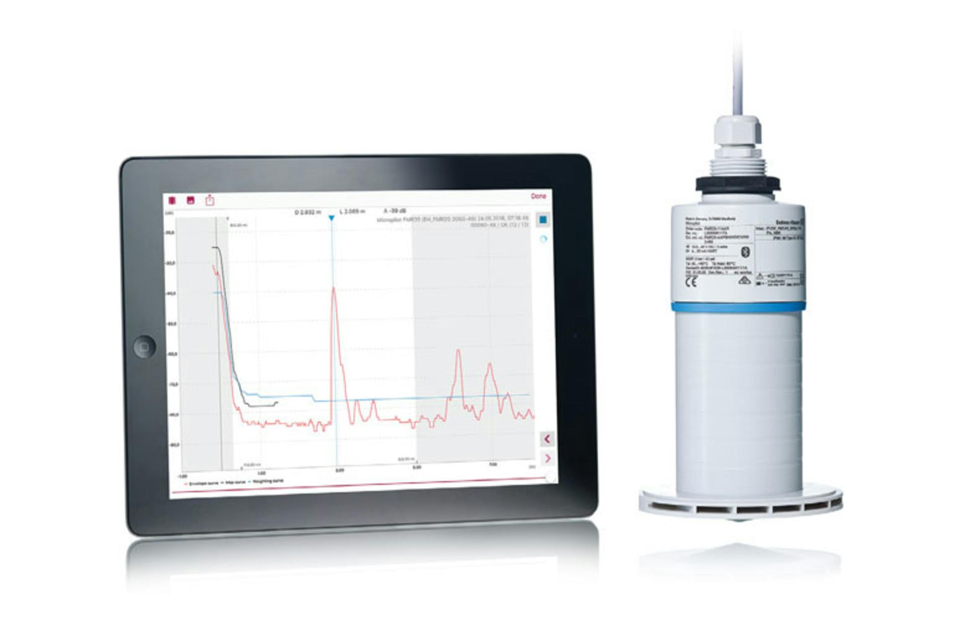 Image 1. With Bluetooth, modern radar level transmitters can be commissioned from a tablet or a smartphone. All graphics courtesy of Endress+Hauser