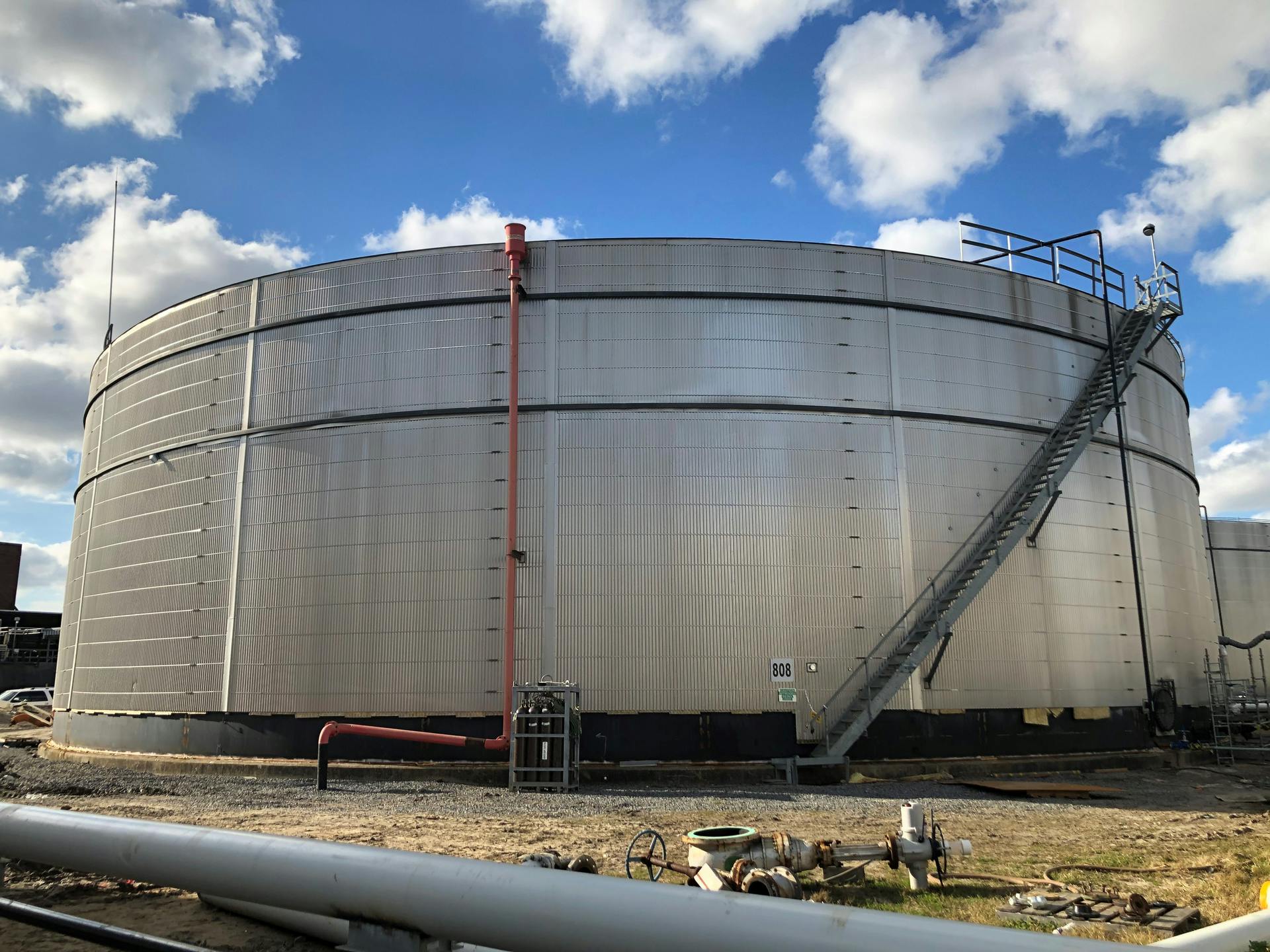 Figure 1: After a successful test of the SignalFire wireless tank gauging system on 25 tanks at one site, the bulk storage terminal company added them to 21 tanks at another site and then went back to the original site to upgrade 25 more tanks.