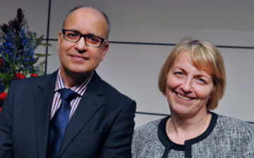 Lead researchers Professor Rakesh Kanda and Professor Susan Jobling