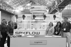 Processing Editor in Chief Lori Ditoro discussed the Lightnin mixing system with the SPX Flow team at its WEFTEC booth. Processing Editor in Chief Lori Ditoro discussed the Lightnin mixing system with the SPX Flow team at its WEFTEC booth.