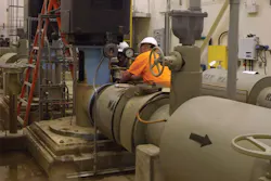 Image 1. A surface-mounted vertical pump with a top-pedestal-bolted motor. All graphics courtesy of EASA Image 1. A surface-mounted vertical pump with a top-pedestal-bolted motor. All graphics courtesy of EASA