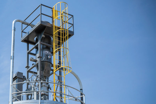 Filter receiver installed on ECP’s day silo. All graphics courtesy of Air Dynamics Industrial Systems Corporation