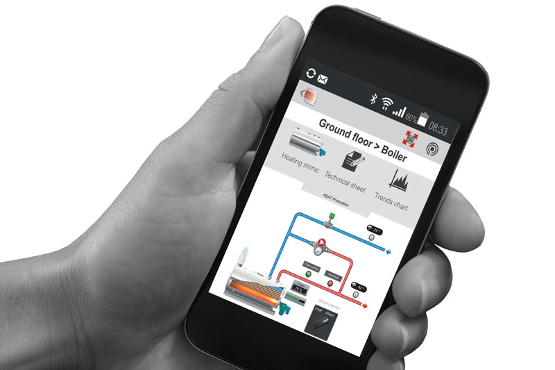 Mobile phone mobility screen. All images courtesy of PcVue Inc.