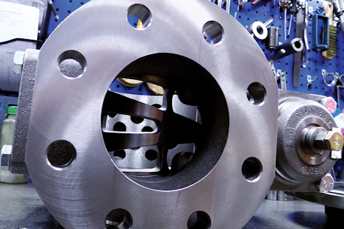 Cavitation is caused when a pumping system’s net positive suction head available (NPSHa) is not in balance with the net positive suction head required (NPSHr); this can be devastating for pump components and can even lead to system failure. All images courtesy of Blackmer.